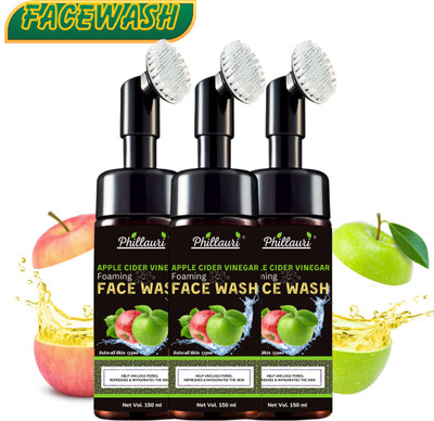 Phillauri Apple Splash Purifying Facial Wash Cleanse, balance, and revitalize with the power of apple cider vinegar Face Wash(450 ml)