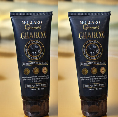 MOLCARO CHAROZ ACTIVE CHARCOAL FACE WASH PACK OF 2 Face Wash(200 ml)