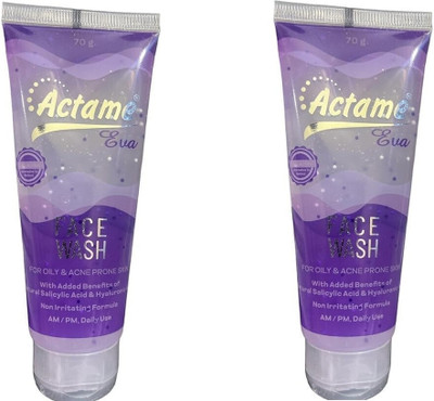 RAASO Actame Eva  70g For Oily Skin, Am/Pm, Daily Use (Pack of 2) Face Wash(200 g)