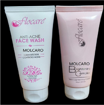 MOLCARO FLOCARE ANTI-ACNE FACE WASH AND BRIGHTENING COMPLEX CREAM COMBO Face Wash(120 g)