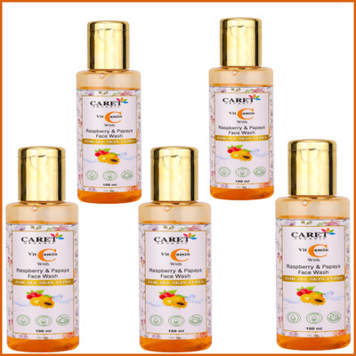 Caret Organic Papaya & Raspberry Facewash For Pigmentation Removal-Vegan Face Wash(500 ml)
