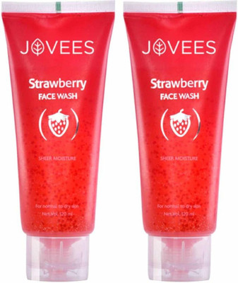 JOVEES Strawberry Sheer Moisture  120 Ml (Pack of 2) Face Wash(240 ml)