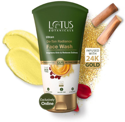 Lotus Botanicals Ubtan De-Tan Radiance | Brightens Skin & Reduces Dullness Face Wash(100 ml)