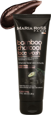Maria Ross Activated bamboo Charcoal facewash for facial immunity and deep cleansing with niacinamide Face Wash(100 ml)