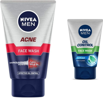 NIVEA Acne 100ml & Oil Control 50ml (Pack of 2) Face Wash(150 ml)
