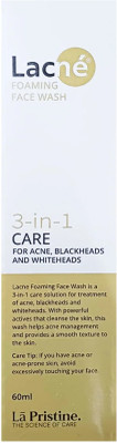 GLOWVIVA Lacne Foaming  – 3-in-1 Acne, Blackhead & Whitehead Control Face Wash(60 ml)