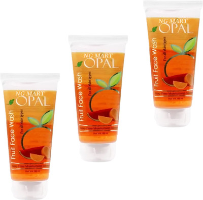 NG MART OPAL FRUITS FACEWASH FOR CLEANSING & SMOOTHING SKIN PACK OF - 60g x 3 Face Wash(180 g)