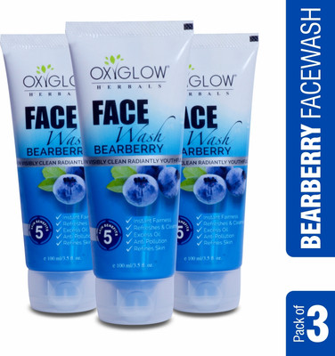 OXYGLOW BEARBERRY & GRAPE FAIRNESS FACE WASH PACK OF 3 300 ML Face Wash(300 ml)