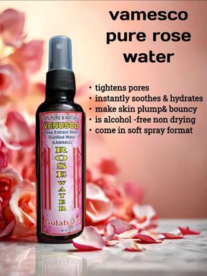 Vamesco Premium Natural Rose Water – Steam Distilled in Kannauj Face Wash(100 ml)