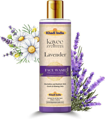 Kayee Ayurveda Khadi Lavender FaceWash enriched with Lavender Essential Oil for Lighten Skin Tone, Revitalize, Radiant, Fresh & Glowing Skin Face Wash(210 ml)