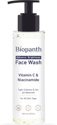 BIOPANTH Vitamin C & Niacinamide Advanced Brightness Facewash – For Glowing Skin Tone SLS-Free, Paraben-Free Face Wash(100 ml)