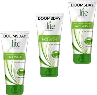 DOOMSDAY LITE FACE WASH WITH ACTIVE NEEM AND ALOEVERA FOR SOFT&SMOOTH SKIN PACK OF 3 Face Wash(210 g)