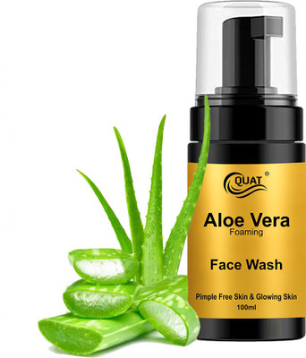 QUAT Aloevera foaming facewash for pimple free and glowing skin Face Wash(100 ml)