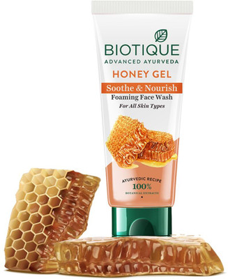 BIOTIQUE Honey Gel Soothe & Nourish Foaming|Reduce Dryness| All Skin Types Face Wash(100 ml)