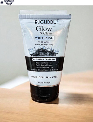 RJ GUDDU Glow & Clean Charcoal | Deep Cleansing & Excess Oil Control Formula Face Wash(100 g)