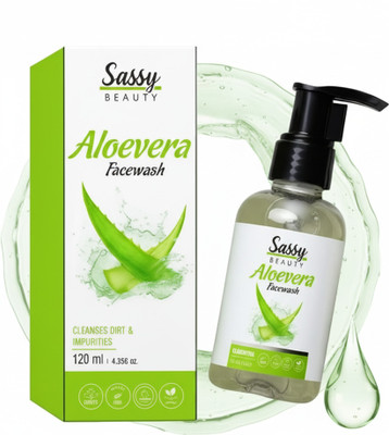sassy beauty Pure Aloe Vera  | Hydrating & Skin Brightening Formula Face Wash(120 ml)
