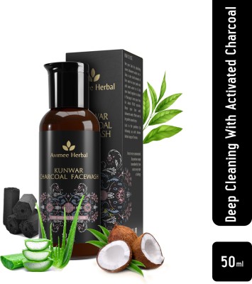 Avimee Herbal Kunwar Charcoal Facewash | Oil & Dust Free Skin | Activated Charcoal Face Wash(50 ml)