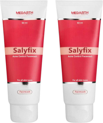 FLORENTHA SALY-FIX ACNE CONTROL FACEWASH FOR CLEASING SOFT SKIN PACK OF 60ml x 2 Face Wash(120 ml)