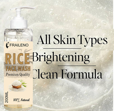 FRAILENO Glow & Clean Brightening Rice Water - 100 ml  Face Wash(200 ml)