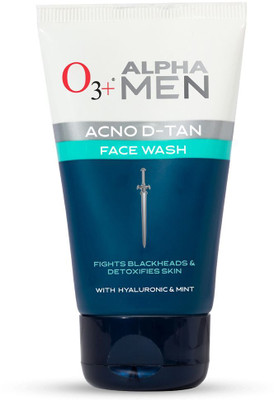 O3+ Alpha Men Acno D-tan With Salicylic & Tea Tree  For Acne And Pimples Face Wash(50 g)