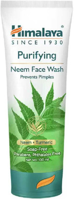 Himalaya Herbals NEEM | PREVENTS PIMPLE | TURMERIC  100 ML PACK 1 Face Wash(100 ml)