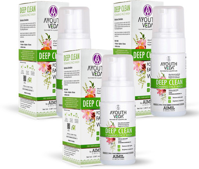 Ayouthveda DEEP CLEAN FOAMING (pack of 3)(100ml each) Face Wash(300 ml)