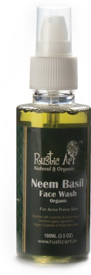 RUSTIC ART Organic  - Neem Basil, 100ml Bottle Face Wash(100 ml)