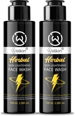 WELKIN Herbal Skin Lightening Haldi Enriched With Aloe Vera Extracts  Face Wash(200 g)