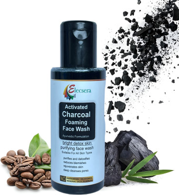 Elecsera Charcoal Foaming  for Pollution & Oil Control with Activated Charcoal for Men & Women Face Wash(100 ml)