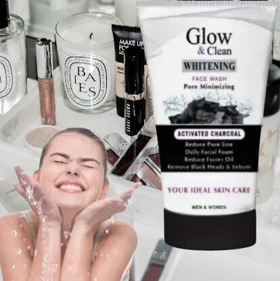 Elecsera Glow & Clean Whitening with Activated Charcoal – Pore Minimizing, Blackhead Greatest & Oil Control For Men & Women Face Wash(100 g)