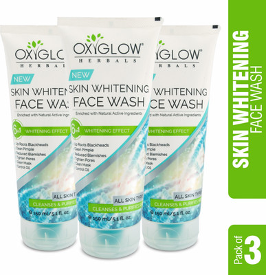 oxy glow herbals Skin Whitening | Cleans Pores, Removes Blackhead & Improves Blemishes Face Wash(300 g)