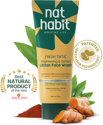 Nat Habit Ubtan  for Women & Men | Natural Face wash for Clear Glowing Skin Face Wash(100 g)