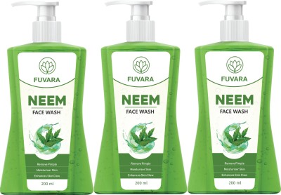 FUVARA NEEM FACE WASH 200ML PACK 3 Face Wash(600 ml)