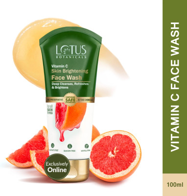 Lotus Botanicals Vitamin C Skin Brightening  | Deep Cleanses, Refreshes & Brightens Skin Face Wash(100 ml)