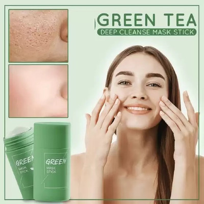 GABBU Cleansing Green Stick Green Tea Stick Mask Purifying Clay Stick Mask Oil Face Wash(40 g)