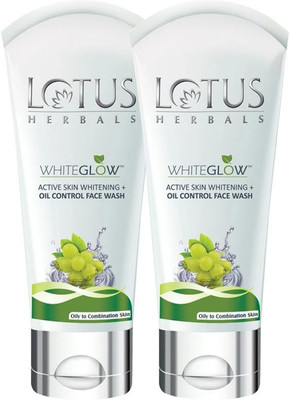LOTUS Herbals WhiteGLOW Active Skin Whitening + Oil Control Face Wash(200 g)