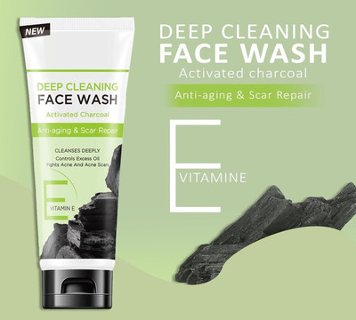 tanvi27 Vitamin-E Charcoal Facewash with Activated Charcoal for Oil Control Face Wash(100 ml)