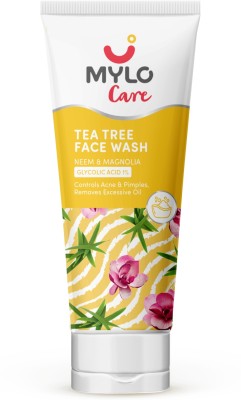 MYLO Care Tea Tree Face | Glowing Skin | Goodness of Neem, Magnolia Bark & Lemongrass Face Wash(100 g)