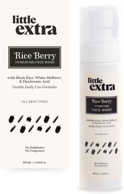 Little Extra Rice Berry  for Bright Glowing Skin, Daily Use, Mild and Gentle, Hyaluronic Acid, Sulfate-Free, Men & Women - All Skin Types, 100ml Face Wash(100 ml)