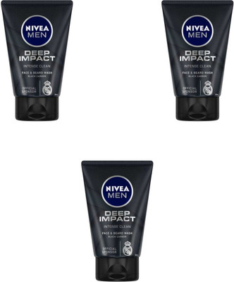 NIVEA DEEP IMPACT FACE WASH 50 ML 3 Face Wash(150 ml)