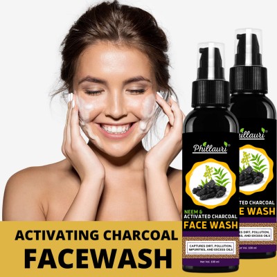 Phillauri Activated Charcoal Foaming with Neem Facewash For Anti Pollution & Oil Control Face Wash(200 ml)