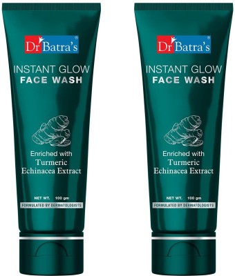 Dr Batra's Instant Glow Enriched With Tumeric For Healthy & Glowing Skin - 100 gm  Face Wash(200 ml)