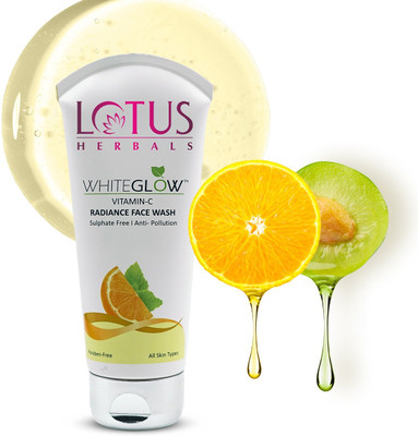 LOTUS HERBALS WhiteGlow Vitamin C Radiance  | For Dark Spots & Dull Skin | Anti- Pollution Face Wash(100 g)