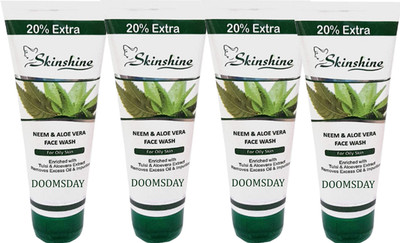 DOOMSDAY SKIN SHINE NEEM FACEWASH FOR DEEP CLEANSING PACK OF - 4 Face Wash(240 g)