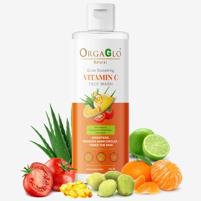 orgaglo Natural Vitamin C  with Aquaxyl & Niacinamide for Brightening face Face Wash(100 ml)