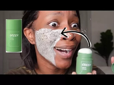 Jiwoo Green Tea Purifying Clay Stick Mask Oil Control Eggplant Cleaning Mask Face Wash(40 g)
