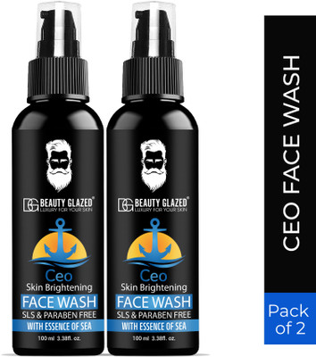 Beauty Glazed Ocean for Men, Fights Acne & Pimple, Skin Brightening, All Skin Types Face Wash(201.2 ml)