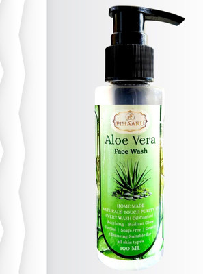 Pihaaru Aloe Vera  – Soap Free Herbal Cleanser for Radiant Glow– 100ml/ Face Wash(100 ml)