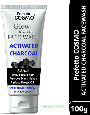 Prefetto COSMO Charcoal for Dull Skin Brighten Face Wash(100 g)