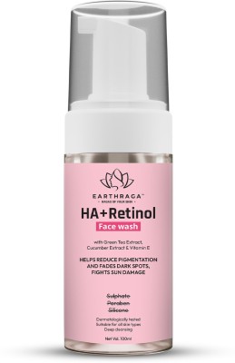 EARTHRAGA HA + Retinol  With Green Tea&Cucumber Extracts Face Wash(100 ml)